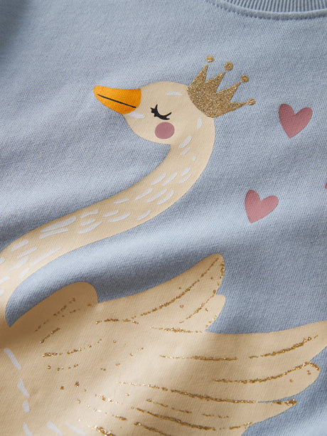 Subdued Blue Swan Princess Sweatshirt fra Name it - 13246331