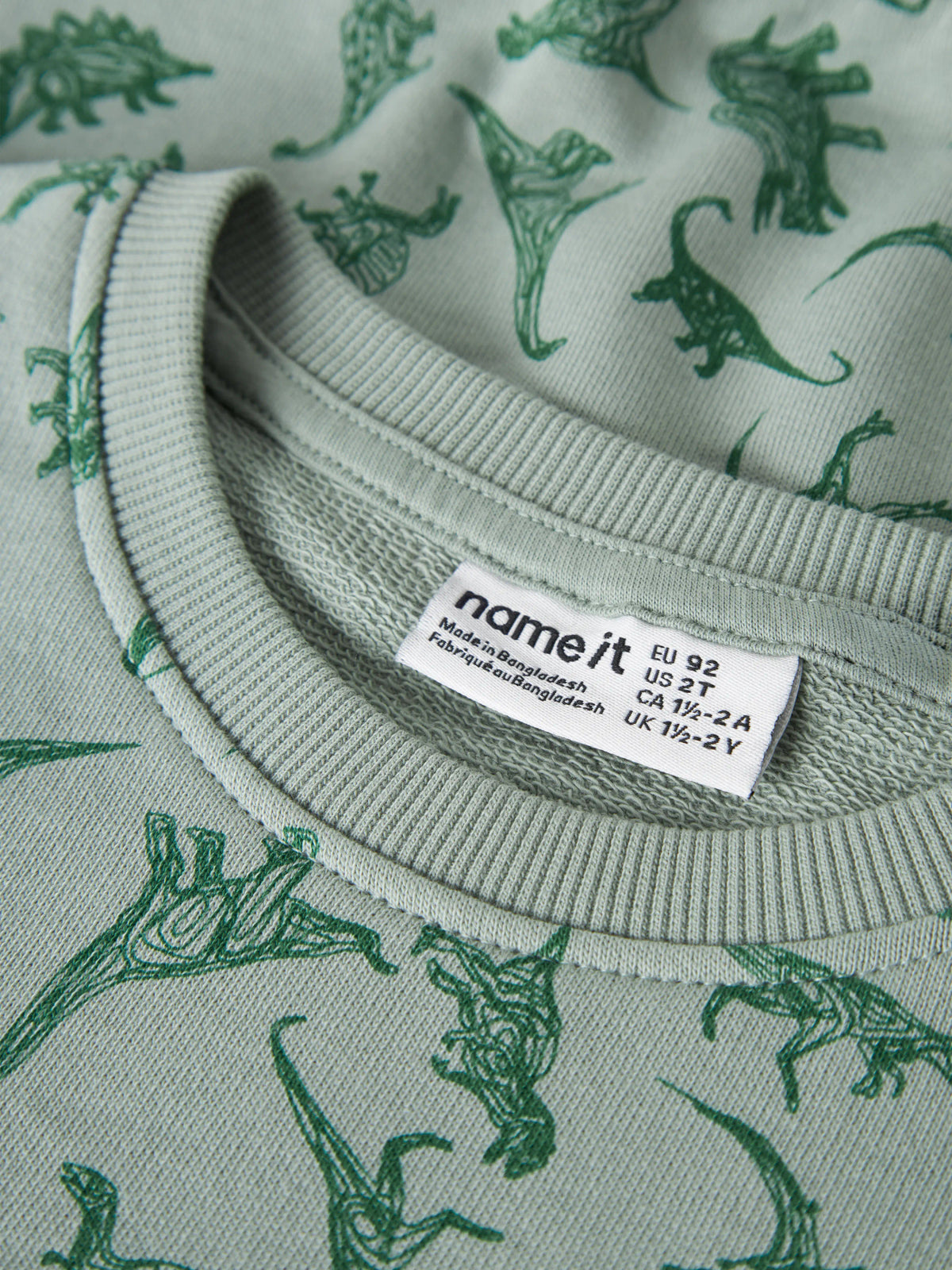 Green Milieu Dino Sweatshirt fra Name it - 13246360