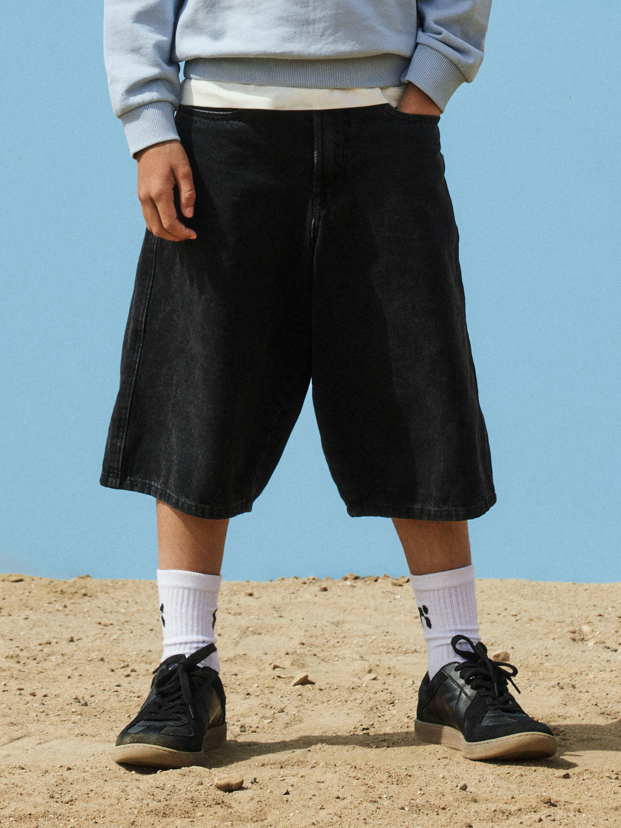 Name it Black WASHED Knee Trousers - 13247798