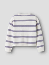 Cloud Dancer W. LAVENDER GRAY STRIPES Striktrøje fra Name it - 13248456