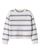 Cloud Dancer W. LAVENDER GRAY STRIPES Striktrøje fra Name it - 13248456