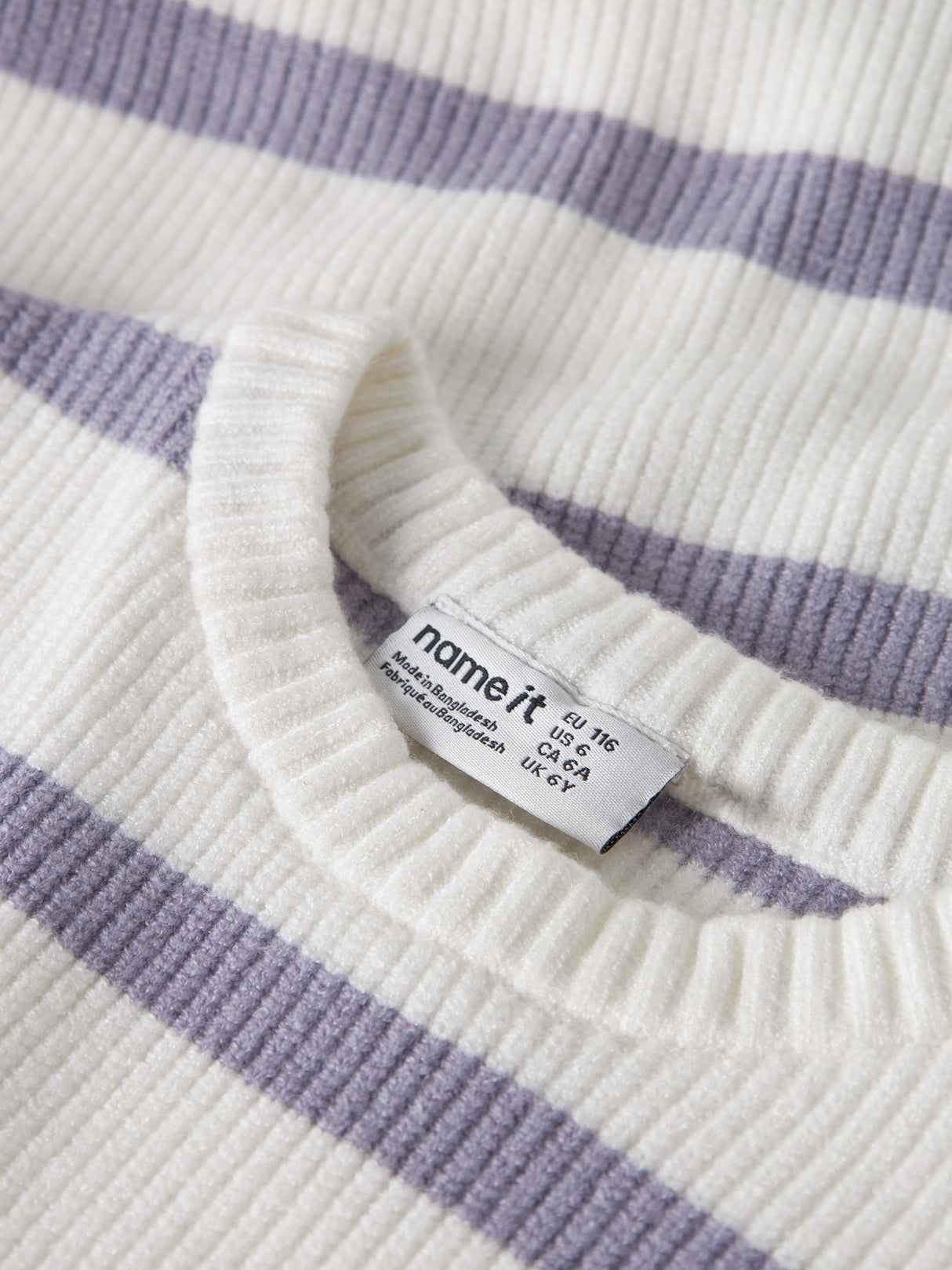 Cloud Dancer W. LAVENDER GRAY STRIPES Striktrøje fra Name it - 13248456