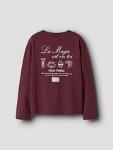 Burgundy Bluse fra Name it - 13249357