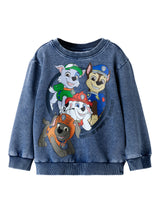 Medium Blue Paw Patrol Denim Sweatshirt fra Name it - 13249670