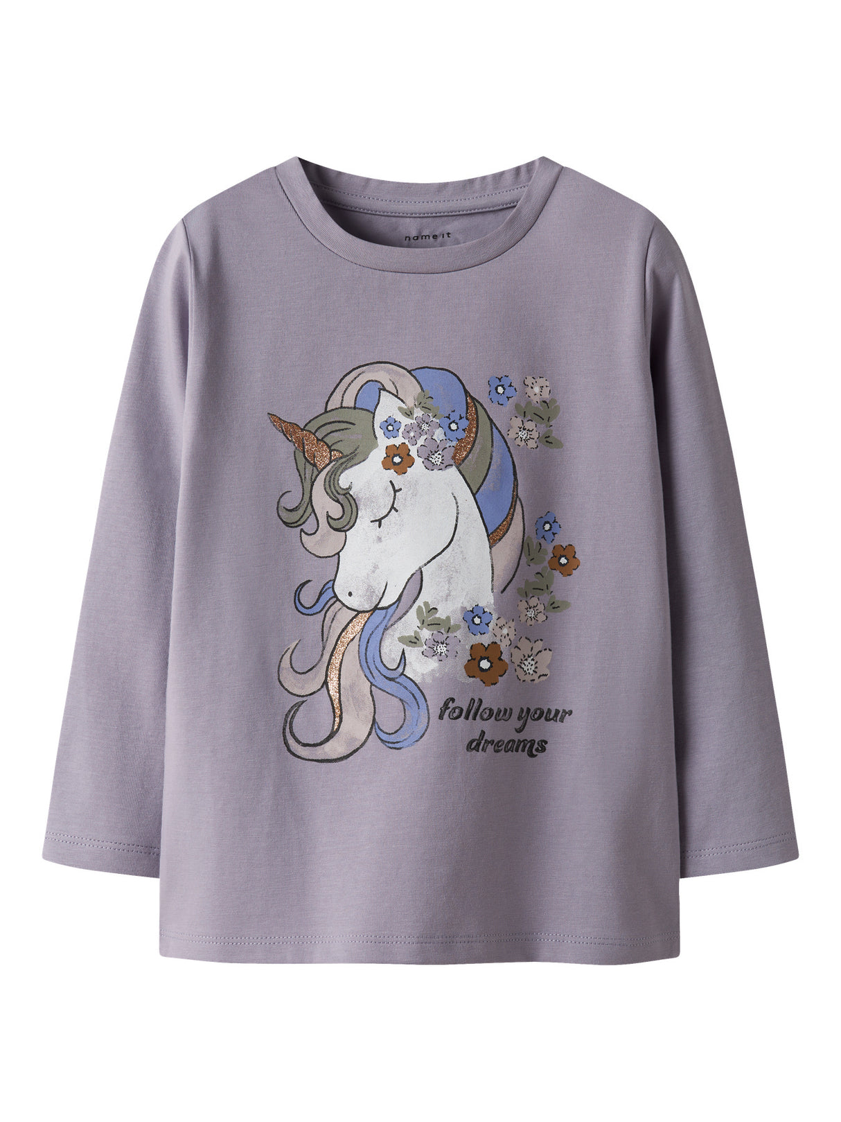 Lavender Gray Top fra Name it - 13252223