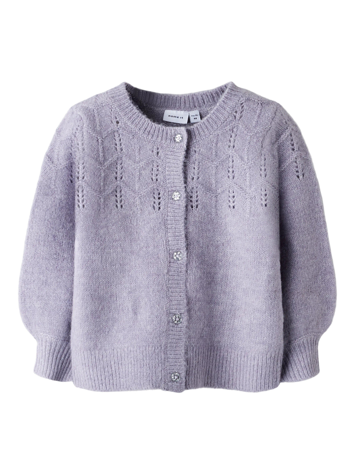 Lavender Gray Cardigan,Striktrøje fra Name it - 13252430