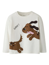 Cloud Dancer Happy Dog Bluse fra Name it - 13253205