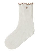 Lil'Atelier Coconut Milk OXFORD TAN Socks - 13253692