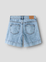 Light Blue Bleached Denim Shorts fra Name it - 13254136