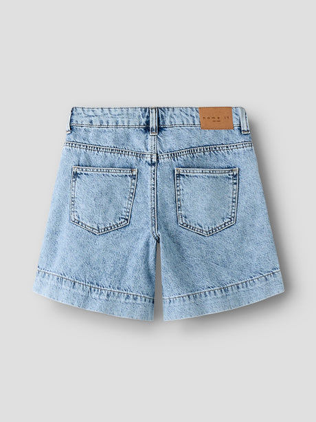 Light Blue Bleached Denim Shorts fra Name it - 13254136