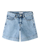 Light Blue Bleached Denim Shorts fra Name it - 13254136