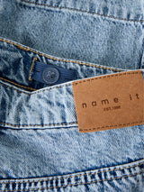 Light Blue Bleached Denim Shorts fra Name it - 13254136