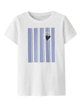 Name it Bright White Purple Impression Stripes T-Shirt - 13254525