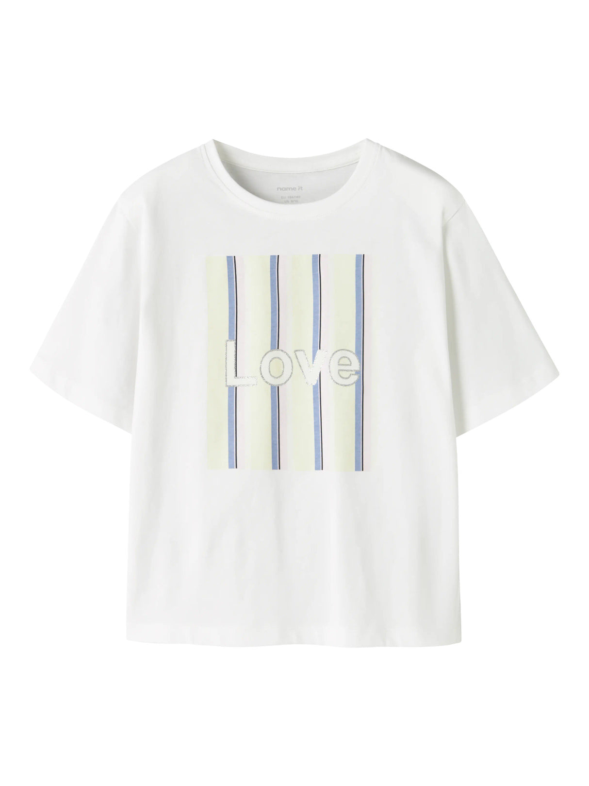 Name it Bright White Pear Sorbet Stripes T-Shirt - 13254525