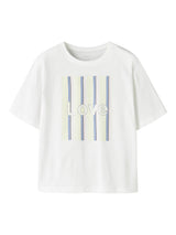 Name it Bright White Pear Sorbet Stripes T-Shirt - 13254525