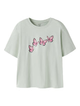 Pale Aqua Butterflies Bluse fra Name it - 13254880