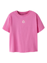 Name it Strawberry Moon Hibiscus Embroidery T-Shirt - 13254882