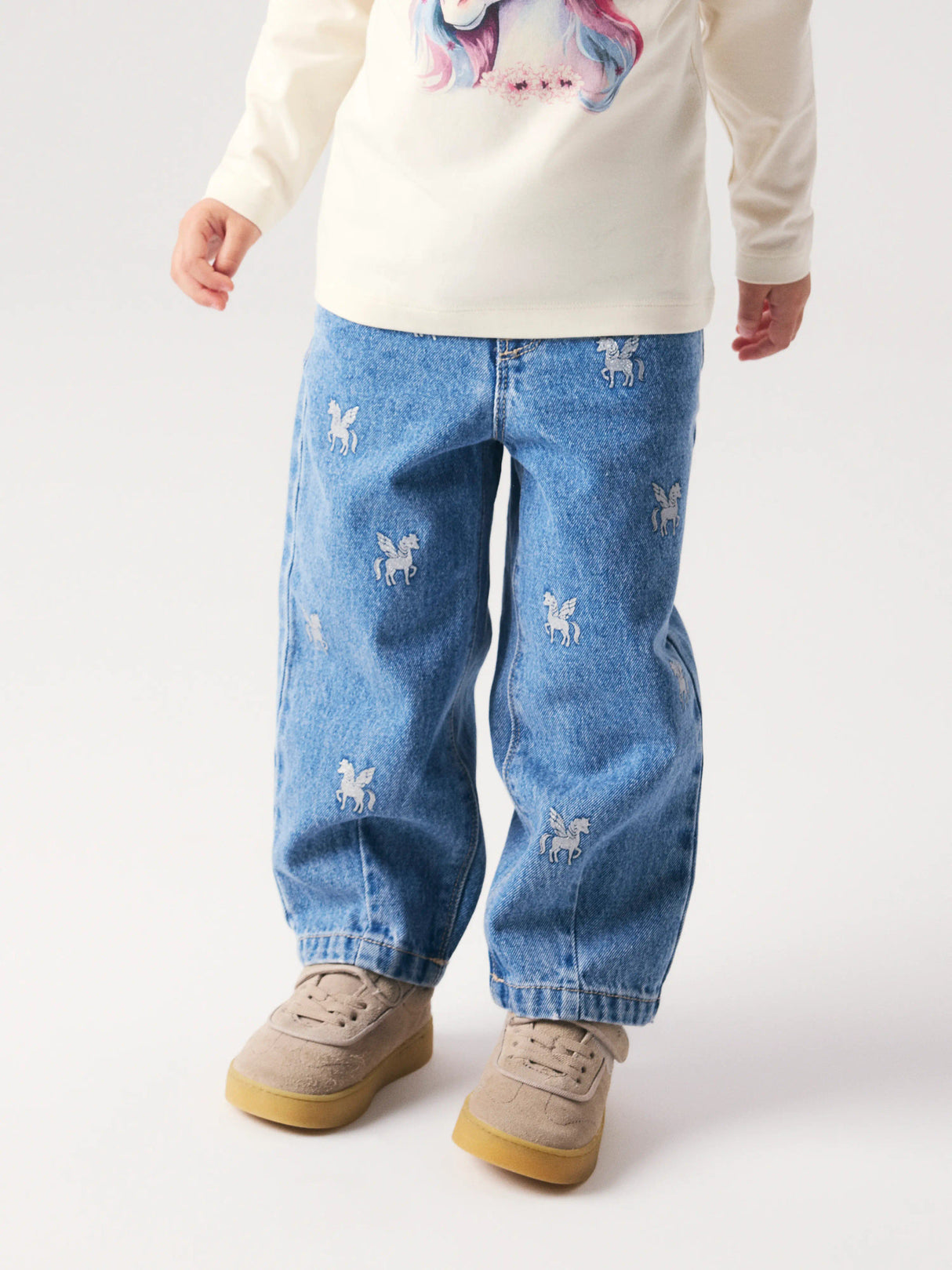 Medium Blue Denim UNICORN GLITTER Bukser fra Name it - 13255126