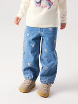 Medium Blue Denim UNICORN GLITTER Bukser fra Name it - 13255126