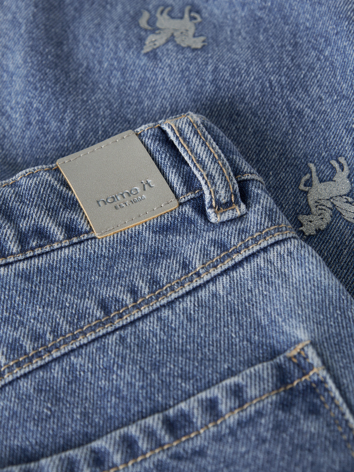Medium Blue Denim UNICORN GLITTER Bukser fra Name it - 13255126