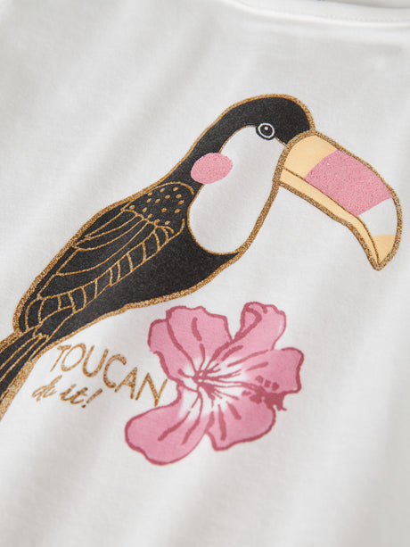Bright White Toucan Bluse fra Name it - 13255936