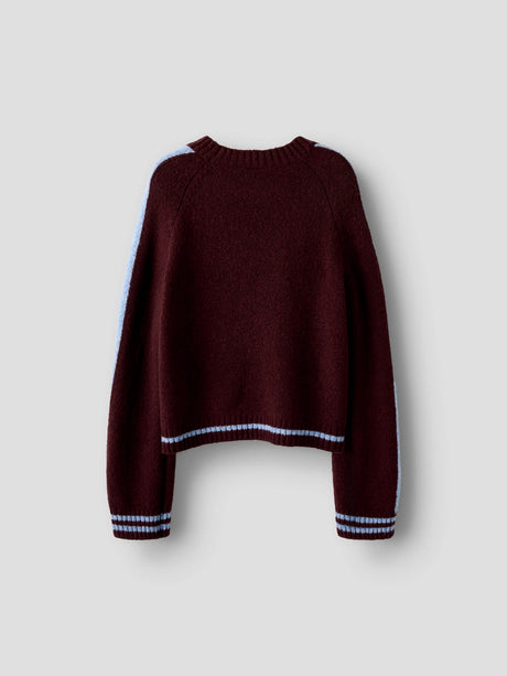 Burgundy Striktrøje fra Name it - 13256152