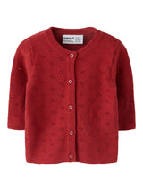 Brick Red Cardigan,Striktrøje fra Name it - 13256232
