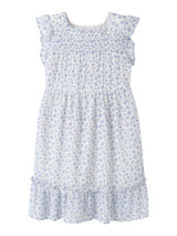 Bright White BLUE FLOWERS Kjole fra Name it - 13256258