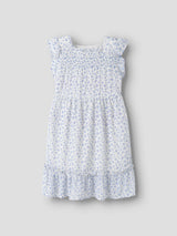 Bright White BLUE FLOWERS Kjole fra Name it - 13256258
