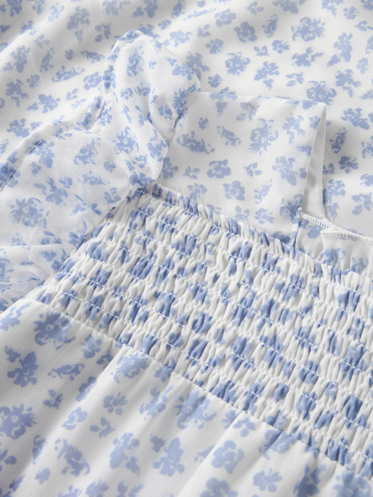 Bright White BLUE FLOWERS Kjole fra Name it - 13256258