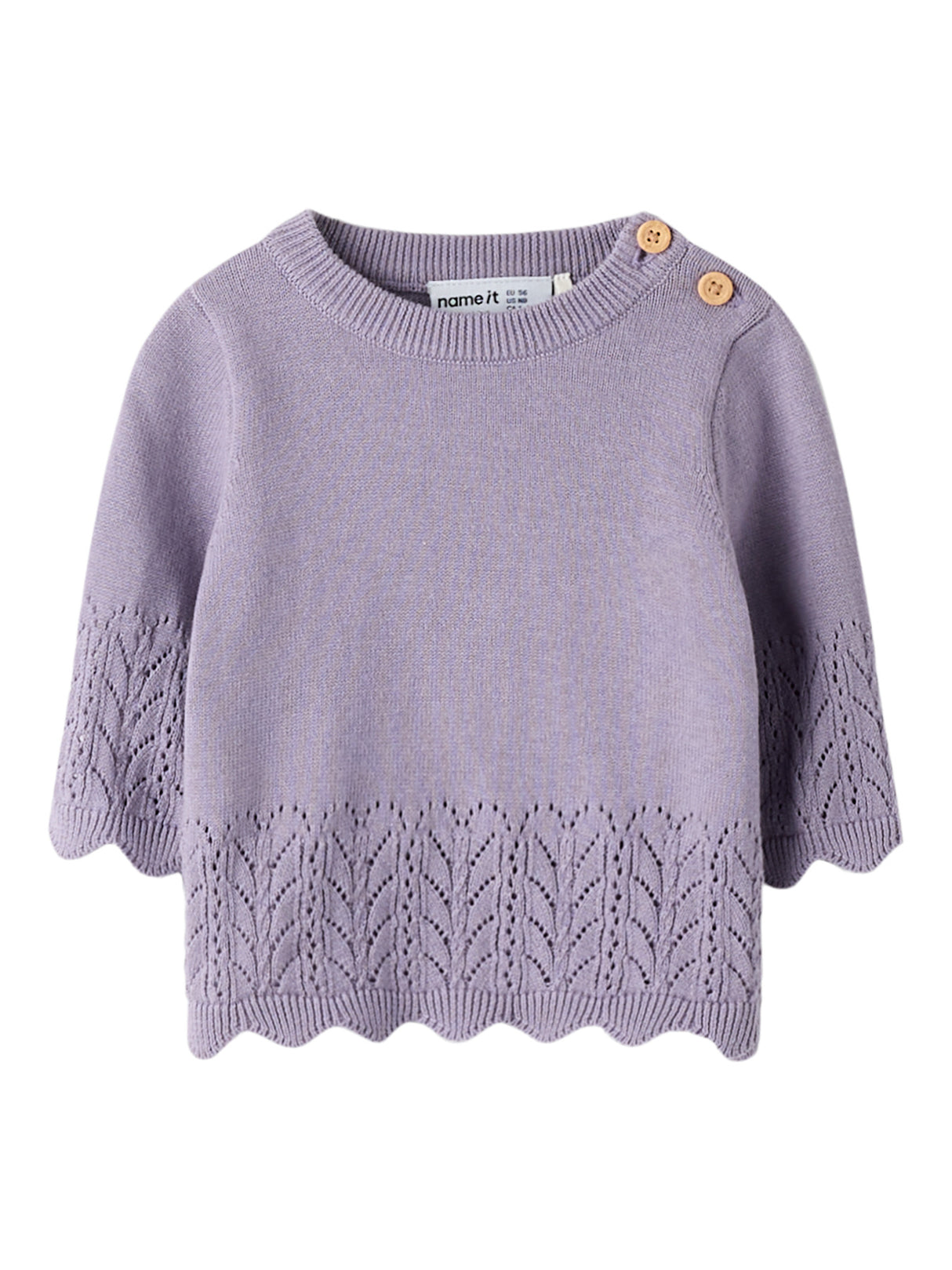 Lavender Gray Striktrøje fra Name it - 13257527