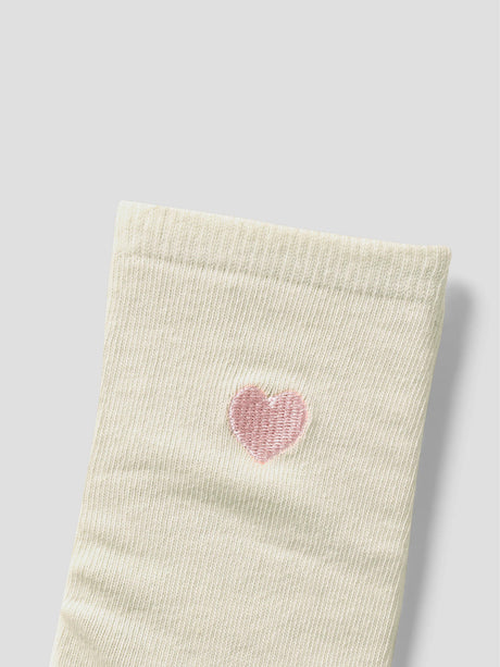 Antique White Embroider Heart Strømper fra Name it - 13258245