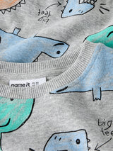 Name it Grey Melange ALL OVER PRINT Sweatshirt - 13258467