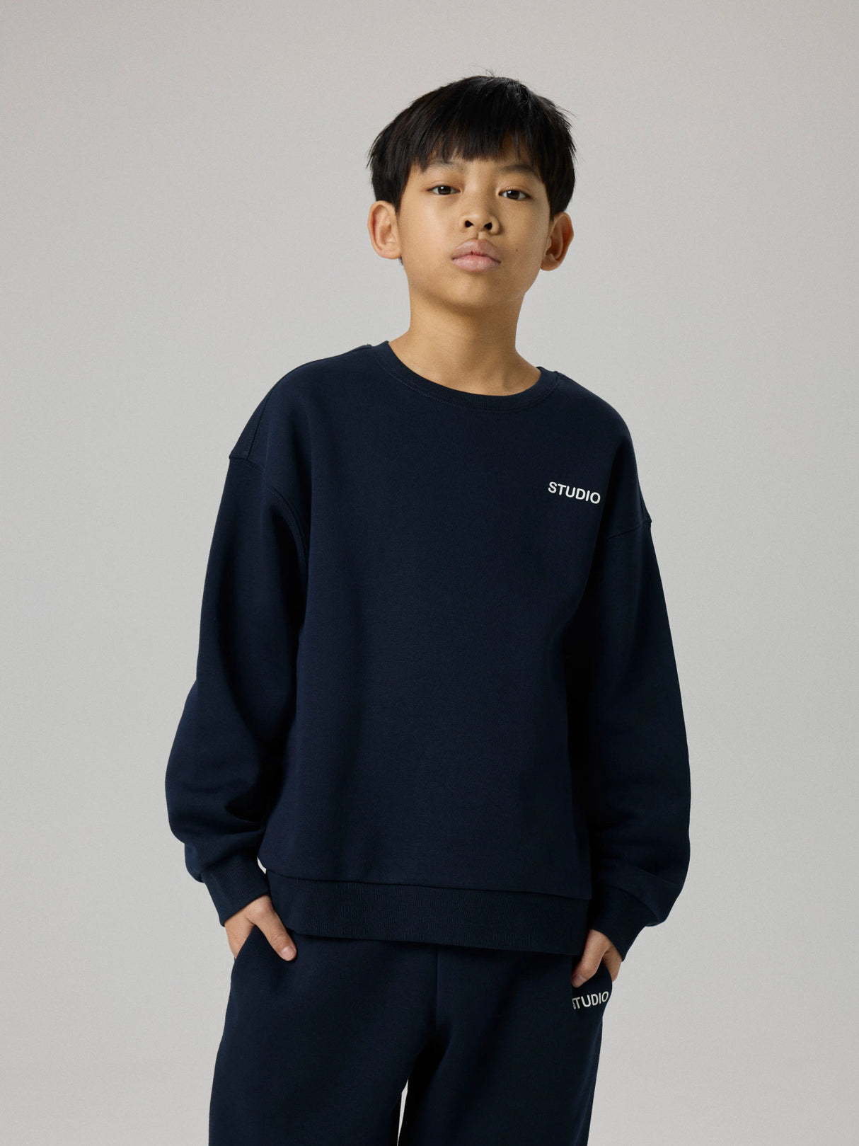 Dark Sapphire BRIGHT WHITE PRINT Sweatshirt fra Name it - 13260423