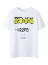 Bright White SKATERPARK Bluse fra Name it - 13261129