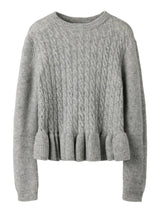 Grey Melange Striktrøje fra Name it - 13264701