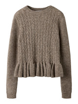 Taupe Gray Striktrøje fra Name it - 13264701