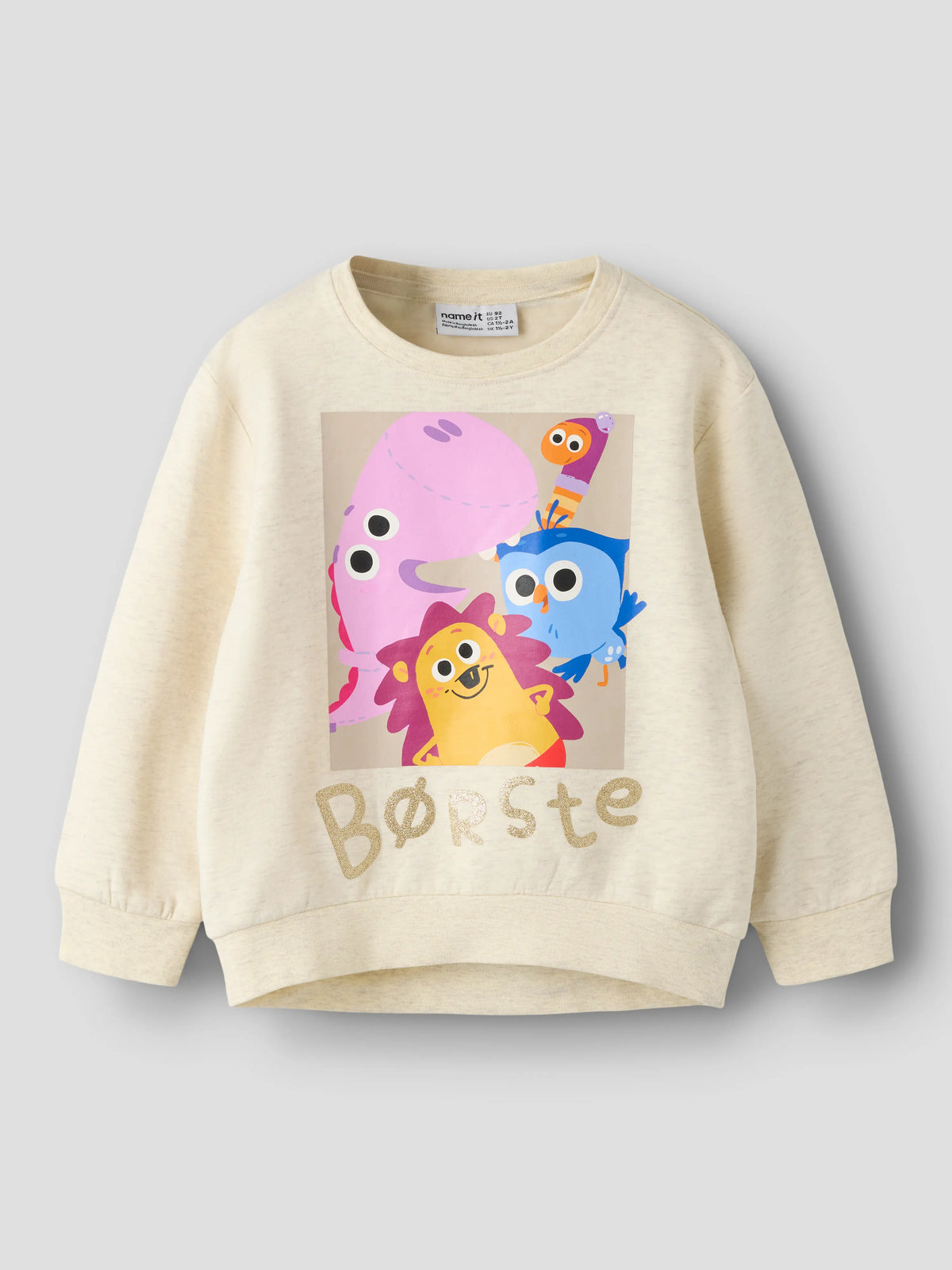 Peyote Melange Sweatshirt fra Name it - 13265620 - FORUDBESTILLING