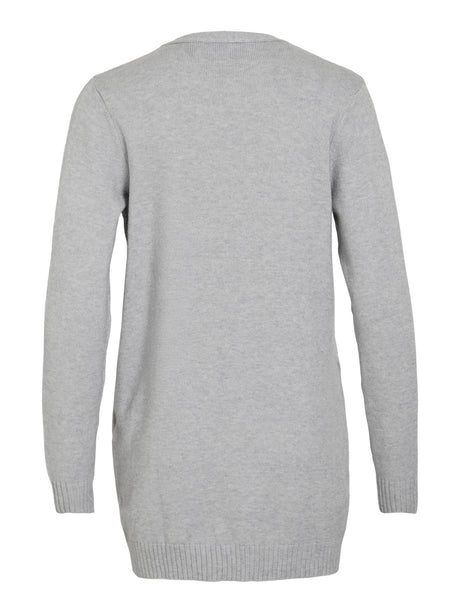 Light Grey Melange Striktrøje fra VILA - 14044041