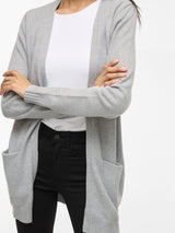 Light Grey Melange Striktrøje fra VILA - 14044041