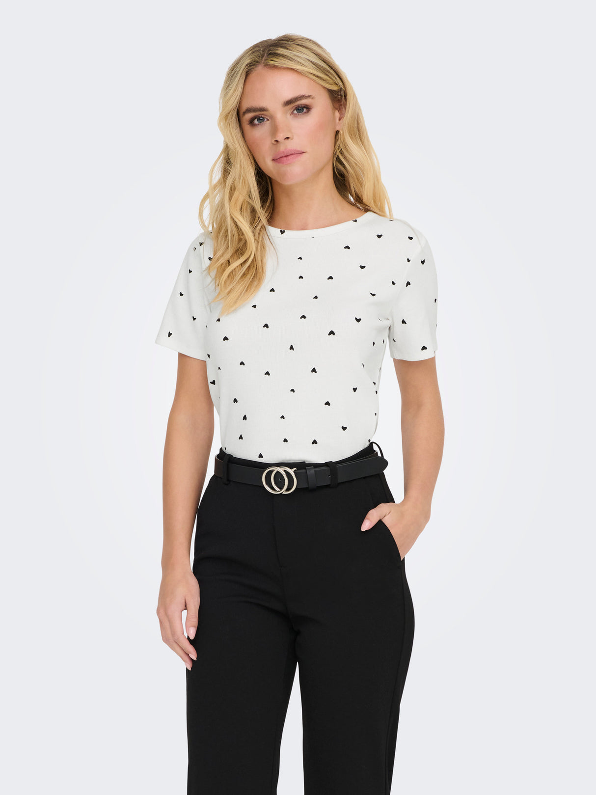 Cloud Dancer BLACK HEARTS Top fra JDY - 15336793