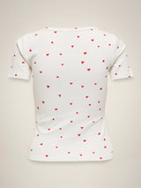 Cloud Dancer CHINESE RED HEARTS Top fra JDY - 15336793