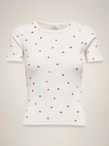 Cloud Dancer CHINESE RED HEARTS Top fra JDY - 15336793