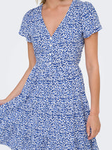 Blue Indigo CLOUD DANCER HEARTS Kjole fra JDY - 15351568