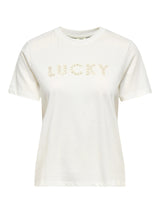 Cloud Dancer LUCKY EMB Top fra JDY - 15356356