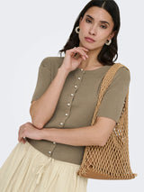 Brun Cardigan,Striktrøje - JDY - 15369786