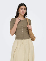 Brun Cardigan,Striktrøje - JDY - 15369786