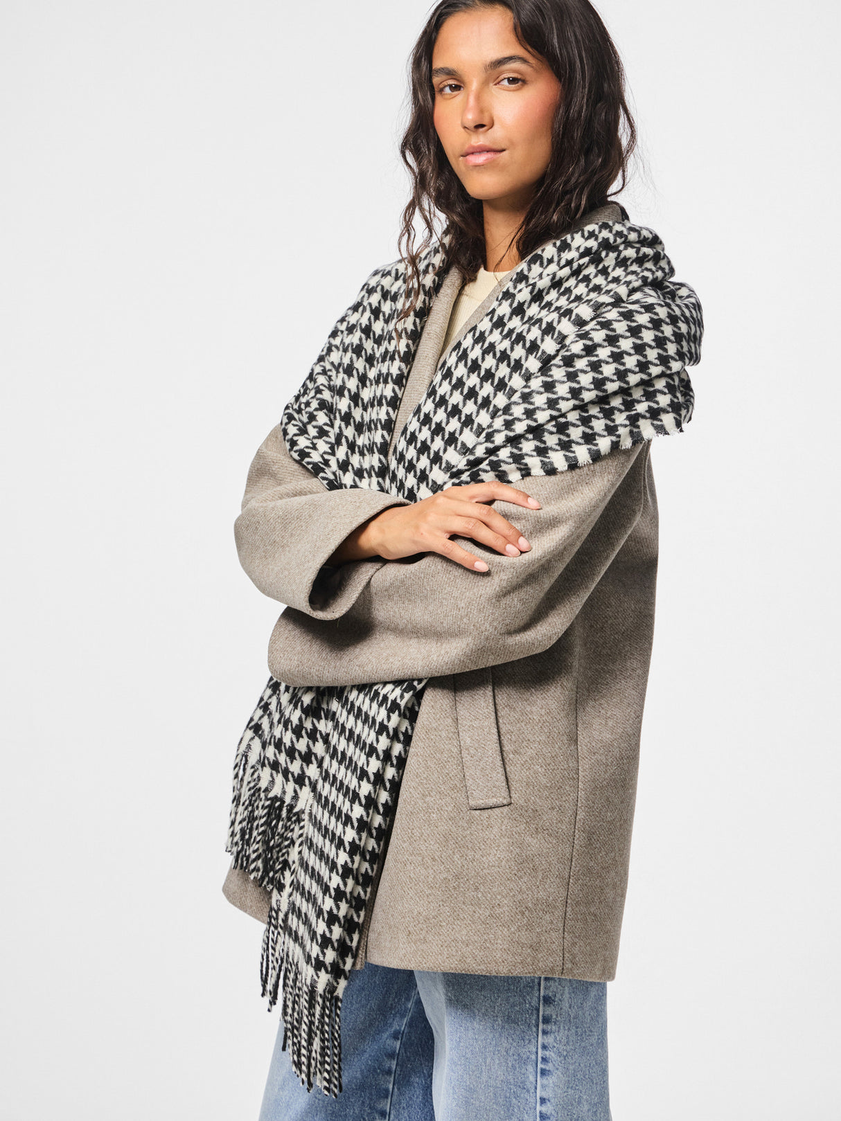 PIECES Black CHECK Halstørklæde - 17083758