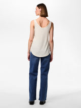 PIECES Bright White GOLD LUREX Top - 17095076