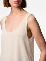 PIECES Bright White GOLD LUREX Top - 17095076